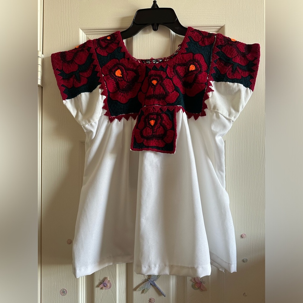 Hand embroidered Oaxacan blouse